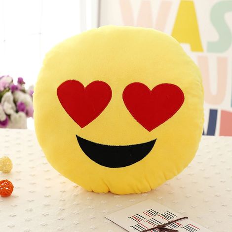 Filiyano-Lot de 4 coussins en peluche créatifs et mignons avec des émoticônes, cadeau idéal pour une petite amie, jouets en peluche pour enfants, Noël (1/5)