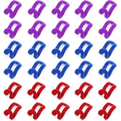 Crochets de suspension antidérapants mini petits crochets-rouge, violet, bleu, 4CM2.5CM0.4CM, 30pcs (1/5)