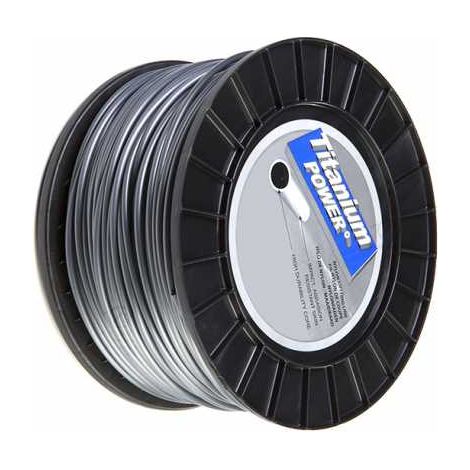 Fil Titanium 3,5 mm x 124 m. Rond. Bi-matière. Bobine. Fil débroussailleuse (1/5)