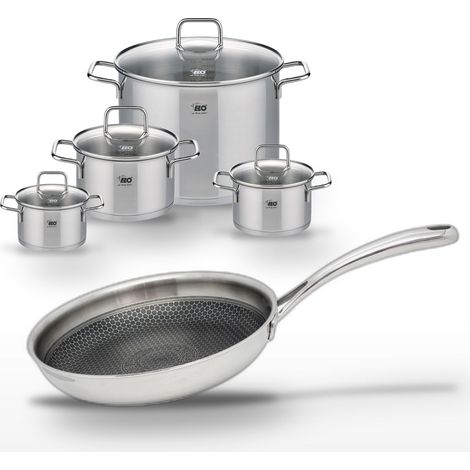 Lot Poêle 28 cm Elo Relief Evolution & 4 Faitouts Elo Citrin (1/5)