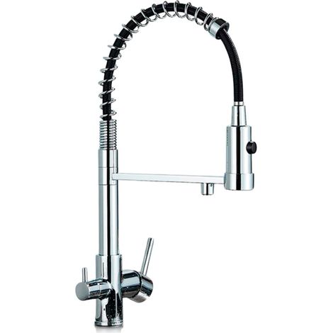 Grifo Osmosis Inversa 3 vías, extraible, tipo chef de Rosmmel de la Serie Zeus  Cromado (1/5)