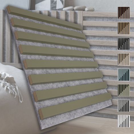 MARBET DESIGN Akustikpaneele Akustikquadrate 30x30cm und 40x40cm Wandverkleidung: 40x40 cm, Grau - Olive (1/3)