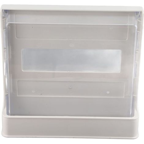 Boîte de rangement sous bureau grande capacité en plastique adhésif avec étagère dissimulée et tiroir, idéale pour ranger téléphones, accessoires et fournitures de bureau. Blanc, largeur 23 cm. (1/5)