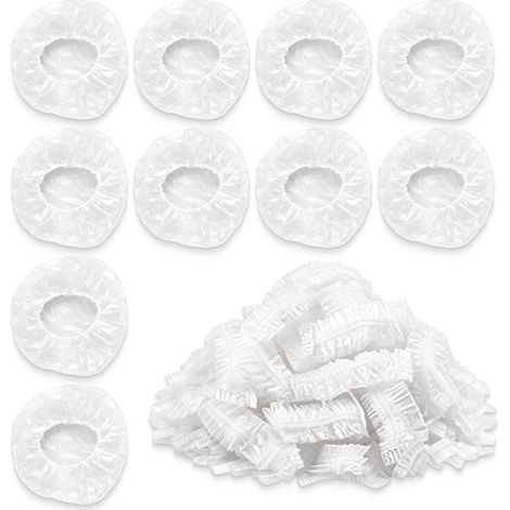 Protège-Oreilles - 200 Pièces - Plastique Transparent - Imperméable - Douche Et Coloration - Taille Unique (1/5)