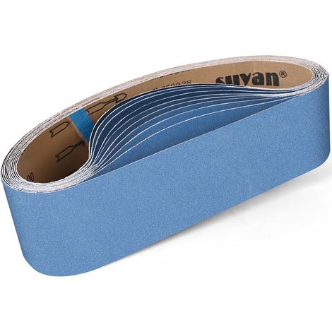 Bandes Abrasives 100 x 915 mm – Lot de 10, Grain 240 pour Ponceuse à Bande, Idéales pour Métal et Bois (1/5)