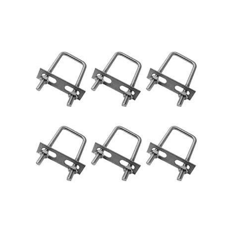 6 Pièces Acier Inoxydable Boulons En U, M6 U-Bolts, Boulon Carré en U Avec Écrous et Plaque De Cadre, Boulons de Serrage Fixation, pour Fixation Tuyaus(80x50mm) (1/2)
