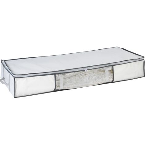 WENKO 7450023100 Sistema riponimento Vacuum Soft Box sotto letto, Polipropilenica, 105 x 15 x 45 cm, Bianco (1/5)