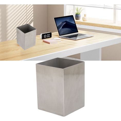 Quadratischer Schreibtisch-Organizer aus Edelstahl 304 – Ideal für Ihr Büro (Silber) (1/5)