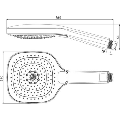 Villeroy & Boch TVS11000100061 Pomme de douche à main Infinity Showers