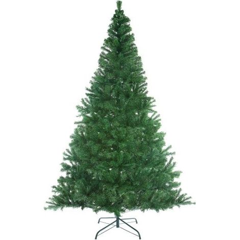 Sapin de Noël Vert artificiel 150 cm avec 533 branches et pied support (1/5)