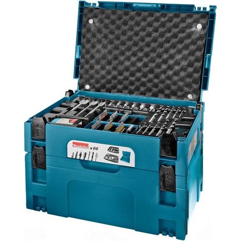 Makita Makpac 66 Piece Drill Screwdriver Accessory Set + Combi Drill Case +Inlay (1/4)
