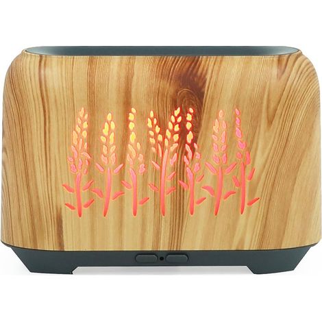 Diffuseur d'huiles essentielles avec flamme et design ajouré, 150 ml, mini humidificateur, lumière 7 couleurs et USB pour espaces personnels (1/5)