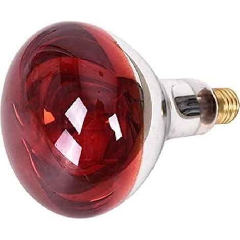 Ampoule chauffante infrarouge 250 W Verre de quartz dur Pour chauffage d'élevage et soins animaux Lumière rouge (1/5)