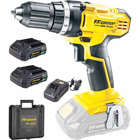 Ff group cdd/35 20v plus trapano avvitatore con 2 batterie - uso semi-professionale (1/5)
