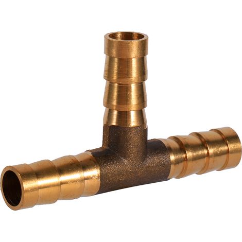Connettore per raccordo tubo carburante a 3 vie pezzo a T in ottone da 8 mm per tubo gasolio aria compressa (1/5)