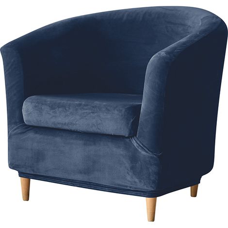 Fodera per poltrona Club, velluto, blu navy