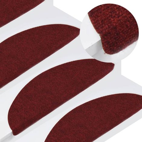 Tapis d'escalier autocollants 15 pcs,Marchettes d'escalier,Protections d'escalier 56x17x3 cm Rouge DVNEI556146 (1/5)