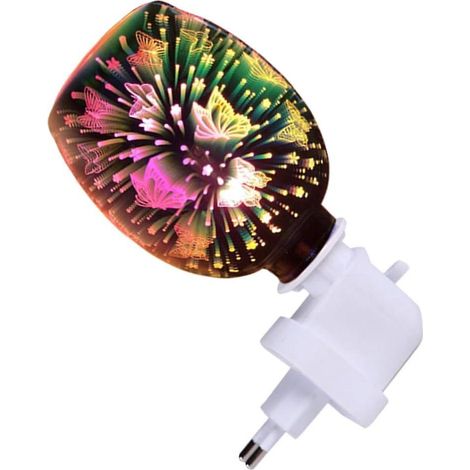 Four à cire électrique, chauffe-bougie papillon en verre 3D, diffuseur d'huiles essentielles, veilleuse, lampe d'aromathérapie pour la maison, la chambre et la cuisine (1/5)