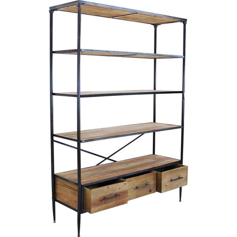 NELLO - libreria in legno e acciaio (1/4)