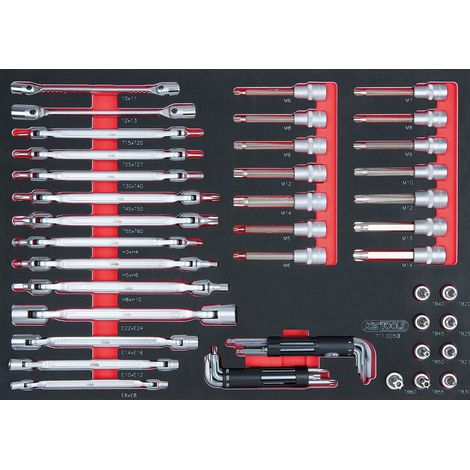 KS Tools SCS Schlüssel-Satz, 53-tlg. in 1/1 Systemeinlage (1/2)