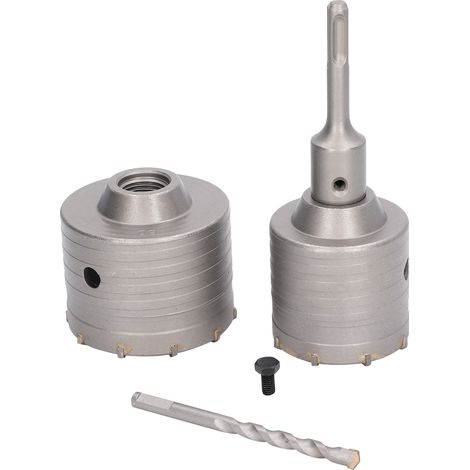 Jeu de 5 scies cloches béton 45 acier, forets YG8 carbure pour murs, pierres, briques, perçage maçonnerie (1/5)