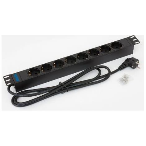 Multipresa elettrica 19, 8x presa Shucko, 1U, nero (Triton RAB-PD-X02-A1)