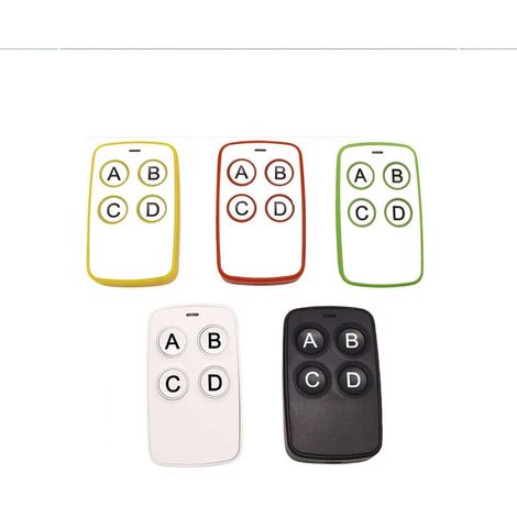 Télécommandes Universelles Multi-Fréquences Compatibles CAME TOP432NA EV 433.92 MHz Rolling Code DOORHAN – Émetteurs Sans Fil Garage et Portail 5 Pièces, Jaune Rouge Vert Blanc Noir (1/4)