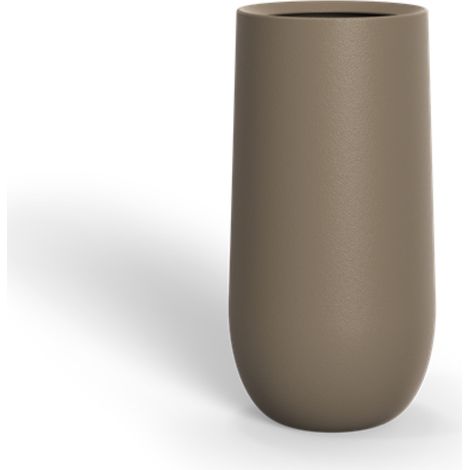 Adezz Lora Pflanzgefäß Fiberglas Pflanzkübel Blumenkübel 40x80 cm beigegrau