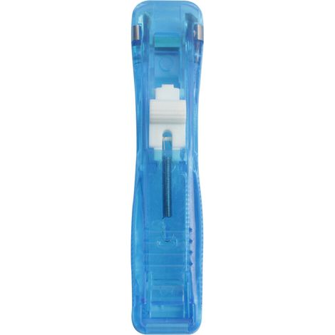Distributeur de classeurs portatif à pinces métalliques réutilisables, capacité de 40 feuilles, coupe-papier rapide avec cadre en plastique durable pour le bureau et l'école - Élégant