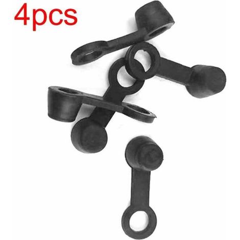 4 pièces, écrous et boulons moto avec couvercle en caoutchouc noir, fixation sécurisée pour freins, accessoire mécanique compatible modèles courants (1/4)