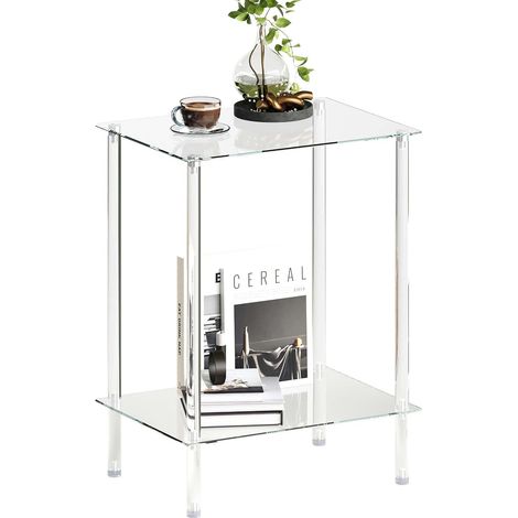 Table D'appoint Verre Transparent Bout De Canape (1/5)