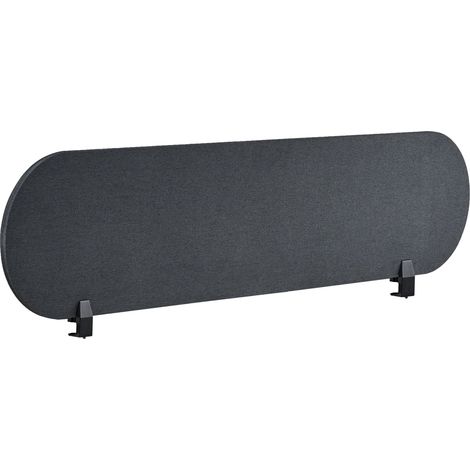 Séparateur de Bureau en PET Acoustique Recouvert de Tissu 160 x 40 cm Gris Foncé Sparky