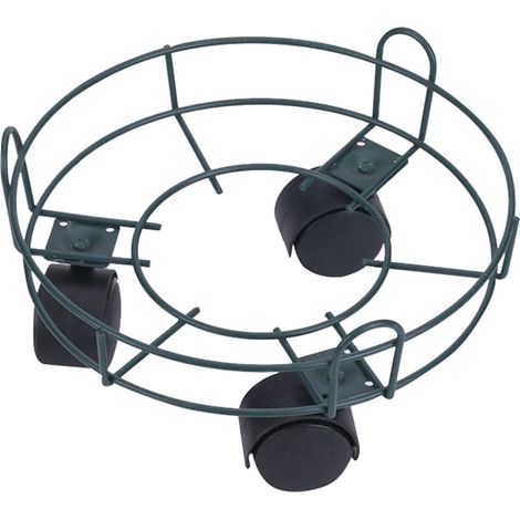 Dispensador de flores para macetas y jardineras. Soporte metálico con ruedas para macetas y flores grandes, protege el interior de tu casa y es resistente a las diferentes condiciones de tu jardín. (1/5)