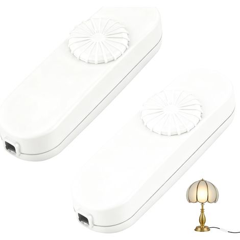 Confezione da 2 dimmer LED 3-100W, 220-240V per lampade a LED, dimmerabili dallo 0% al 100% per lampadine a incandescenza dimmerabili, lampade da tavolo e lampade da terra (bianchi)