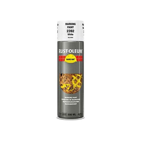 HARD HAT Markierungsfrabe RAL9010 - Weiß 500ml, Industrie-Sprühlack für Punktmarkierungen