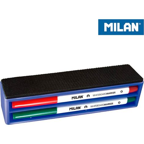 Blister con gomma magnetica + 4 pennarelli per lavagna Milano