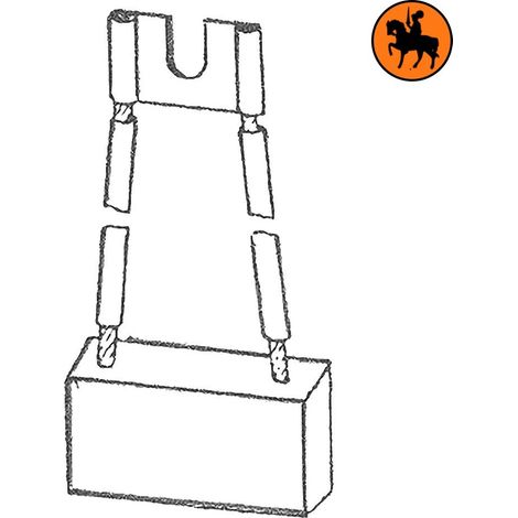 Ensemble de 4 balais de charbon VOLVO 1045330-4 9,52x38,1x22,2mm
