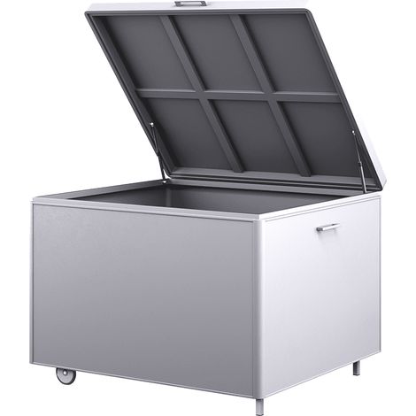 Balkonbox, für den Garten, 590 l, 100 x 82 mm, weiß, Aluminium, Homms (1/5)