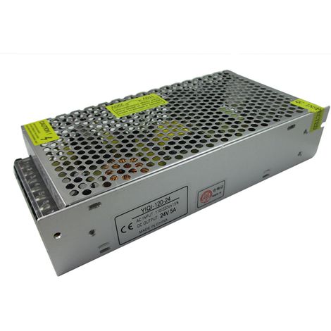 Alimentatore Stabilizzato 24V 5A 220V Convertitore Trasformatore Strisce Led