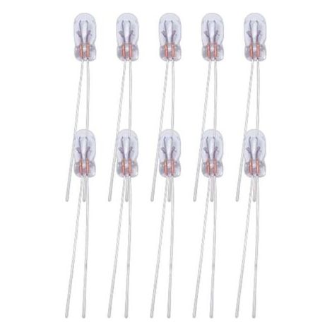 【Voiture】【T3】 【10 LED Blanc】 Ampoules LED 12V pour tableau de bord, voyants, position. T3-10, ABS+électronique, blanc chaud, 20mm fil. Garantie, parfait fonctionnement. (1/4)