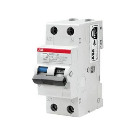 ABB interruttore differenziale magnetotermico 4,5Ka 1p+n 20A AC 30mA - DS201LHC20AC30