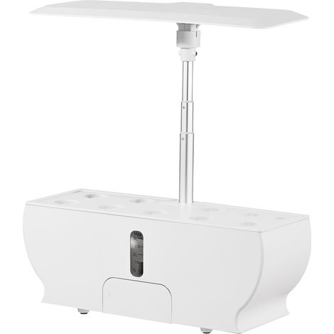 Système de culture hydroponique intelligente kit jardin d'intérieur 9 pots minuterie 4H/8H/12H éclairage LED variable hauteur réglable réservoir 3L pompe à eau automatique pour maison bureau cuisine (1/2)