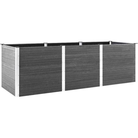 Maison Exclusive - Garten-Hochbeet 300x100x91 cm WPC Grau (1/5)