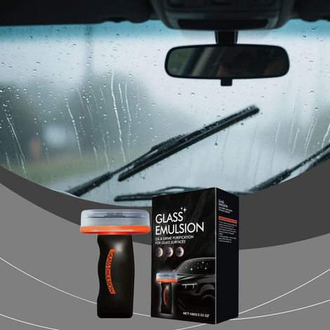 Glass oil film cleaning brush for car windshields, windows, and rearview mirrors - convenient daily cleaning brush - 100g -- BIEMMEDUE