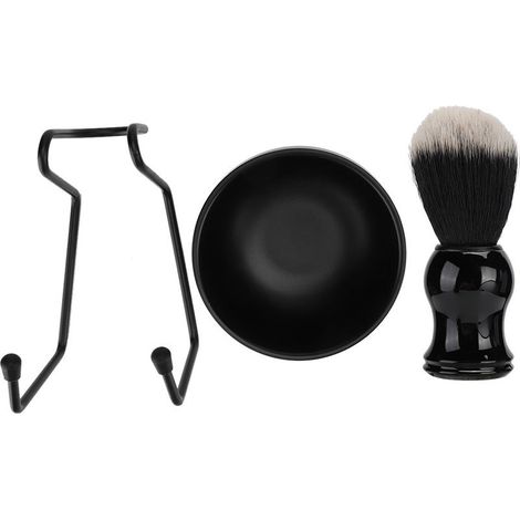 3pcs Set Men Professional Men Bearb Raser tool Stand Solder Hair Attachements Soap Bowl (3pcs) (1/5)