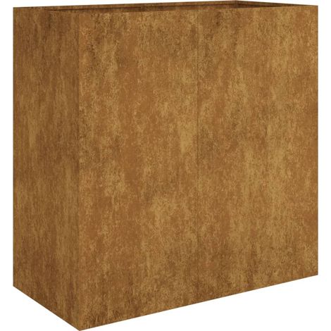 Furniture Limited - Jardinera de acero corten 40x80x80 cm