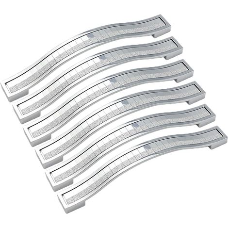 Ensemble de 6 boutons de meuble en cristal étincelant — Poignées de tiroir scintillantes, poignées de meuble et poignées de porte de meubles — Convient pour les cuisines, les armoires et les placards  (1/5)