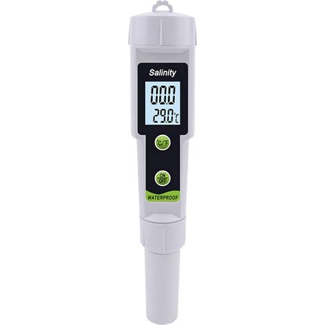 royaluxe - Mètre de salinité - Digital 2 en 1 Salinity TEMP Meter Testeur de teneur en sel Salimètre de piscine de type stylo haute précision pour l'eau de mer, les aquariums, la culture hydroponique, (1/5)