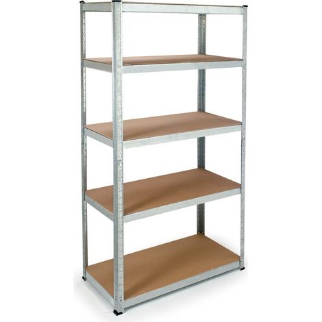 Euro Vanadium – Étagère modulable en acier galvanisé 180 cm – 5 niveaux en MDF 40 cm – Charge max 875 kg pour garage et atelier