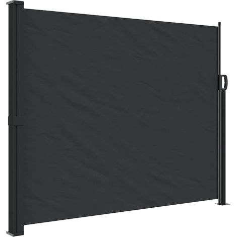 Tenda da Sole Tenda parasole Laterale Retrattile Nera 160x500 cm (1/4)